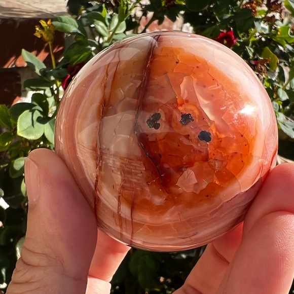 Pink Carnelian Egg Carving - Picture 8 of 8